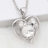 12MM Cartoon snap Silver Plated with white Rhinestone charms KS7182-S