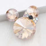20MM Cartoon snap Silver Plated with orange Rhinestone charms KC8301