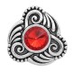 20MM design snap sliver Plated with red rhinestones KC6589 snaps jewelry