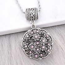 20MM flower snap sliver Plated with rhinestones  KC6604 snaps jewelry