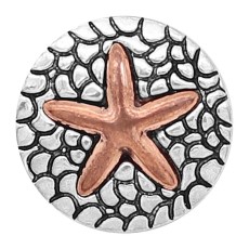 20MM Starfish  snap rose-gold Plated KC6623 snaps jewelry