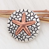 20MM Starfish  snap rose-gold Plated KC6623 snaps jewelry