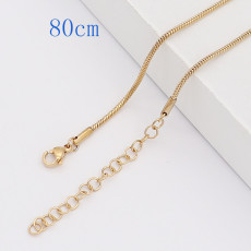 80CM high quality Stainless steel Snake Gold Chain necklace