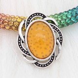 20MM design snap sliver Plated with yellow resin KC6633 snaps jewelry