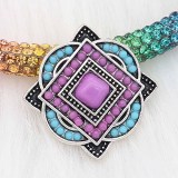 20MM design snap sliver Plated with Multicolor beads KC6643 snaps jewelry