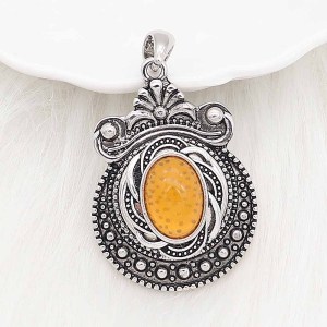 20MM design snap sliver Plated with yellow resin KC6633 snaps jewelry