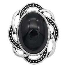 20MM design snap sliver Plated with black resin KC6631 snaps jewelry