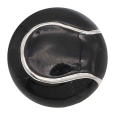 20MM Tennis with black enamel snap sliver Plated KC6662 snaps jewelry