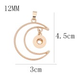 1 buttons 12MM snap gold Pendant fit snaps jewelry KS1306-S