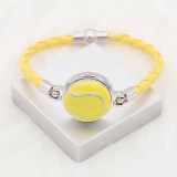 20MM Tennis with yellow enamel snap sliver Plated KC6661 snaps jewelry