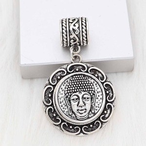 20MM Buddha head snap sliver Plated KC6649 snaps jewelry