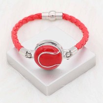 20MM Tennis with red  snap sliver Plated KC6663 snaps jewelry