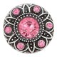 20MM snap sliver Plated with pink rhinestones  KC6682 snaps jewelry