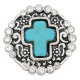 20MM snap cyan Stone of Cross sliver Plated with  rhinestones  KC6685 snaps jewelry