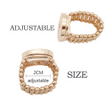 1 buttons snap gold Ring With white rhinestone fit snaps jewelry KC1327