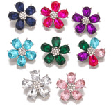 20MM design snap Silver Plated With rhinestones charms snaps jewerly