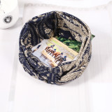 Bohemian style printed Headband New Women's fabric wide  hair band bandans