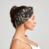 Bohemian style printed Headband New Women's fabric wide  hair band bandans