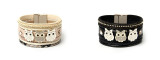 Diamond magnetic clasp Bracelet creative owl decorative Bohemian women's bracelet Leather Bracelet