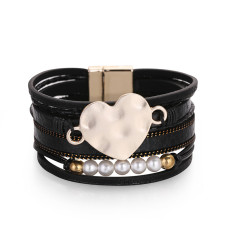 Love pearl bracelet Bohemia multi layer snake skin Bracelet