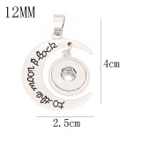 snap sliver Pendant fit 12MM snaps style jewelry KS0381-S