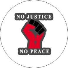 20MM No Justice No peace Painted enamel metal snap buttons