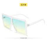 Large frame sunglasses female square multicolor personalized Sunglasses