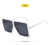 Large frame sunglasses female square multicolor personalized Sunglasses