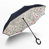 Reverse umbrella free gift umbrella windproof and moisture proof umbrella