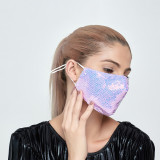 MOQ10 Sequin sunscreen mask with filter insert PM2.5 thin breathable men's and women's colorful masks