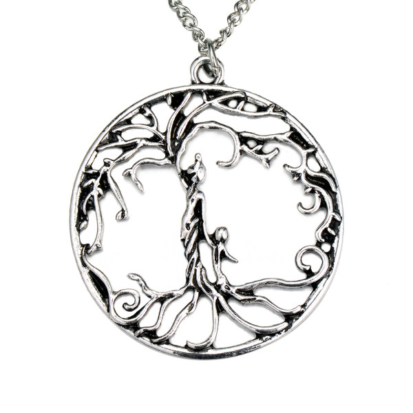 Family tree Life tree alloy necklace mother and 1 child