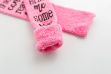 If you can sock PINK Terry cake socks sole glue