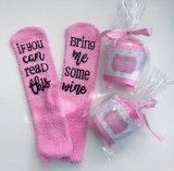 If you can sock PINK Terry cake socks sole glue