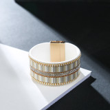 Leather buckle diamond bracelet Bohemian women's Bracelet