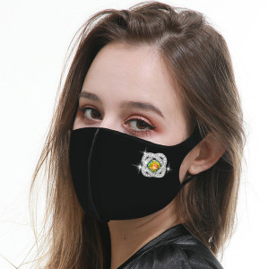 MOQ10 Fashion Face mask with Snap buttons （on left side) changeable, breathable and washable