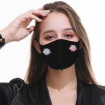 MOQ10 Two Snap buttons Face mask Mask fashion, dustproof, antifouling, haze proof, breathable and washable
