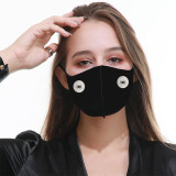 MOQ10 Two Snap buttons Face mask Mask fashion, dustproof, antifouling, haze proof, breathable and washable
