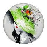 20MM Painted  metal  print snaps jewelry