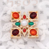 20MM design snap gold Plated and colorful beads