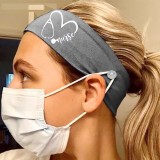 MOQ10 Elastic milk silk nurse button mask Headband bandanas