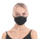 MOQ10 Dust proof fashionable color diamond cotton cloth with rhinestone face mask