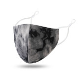 MOQ10 Dustproof and breathable washable printed cotton face mask with adjustable ear button for ventilation