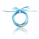 MOQ10 Gold powder five layer ribbon plastic bracelet set creative Bracelet Christmas gift
