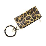 MOQ10 20*10CM  New PU leather bracelet women's Leather Key Chain Wallet hand bag Christmas gift