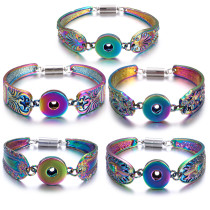 Colorful alloy 1 buttons snap  metal bracelet  snaps Jewellery