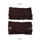 Mask anti button wool hair band knitting twist headband warm sports ear protection headgear hair accessories bandans
