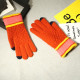 Knitted warm gloves women's winter extra thick anti slip wool outdoor custom touch screen gloves