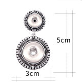 Two snap sliver Pendant fit 20MM snaps style jewelry