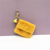 MOQ10 Mini 9*7CM Wallet Key Chain candy color lovely coin key bag pendant data line storage bag key chain