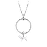 New stainless steel circle necklace set chain 45CM